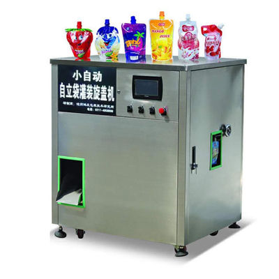 China Automatische Saft-Beutel-Füllmaschine-, Füllenund Mit einer Kappe bedeckenmaschine fournisseur